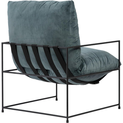 Ebba Dark Grey Arm Chair by Arch & Plane in dark grey, black and upholstered. Made from cotton in a modern style.