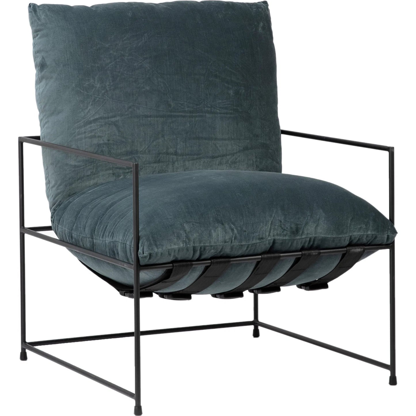 005 SI-1924329 | Primary Silo | Ebba Dark Grey Arm Chair by Arch & Plane in dark grey, black and upholstered. Made from cotton in a modern style.