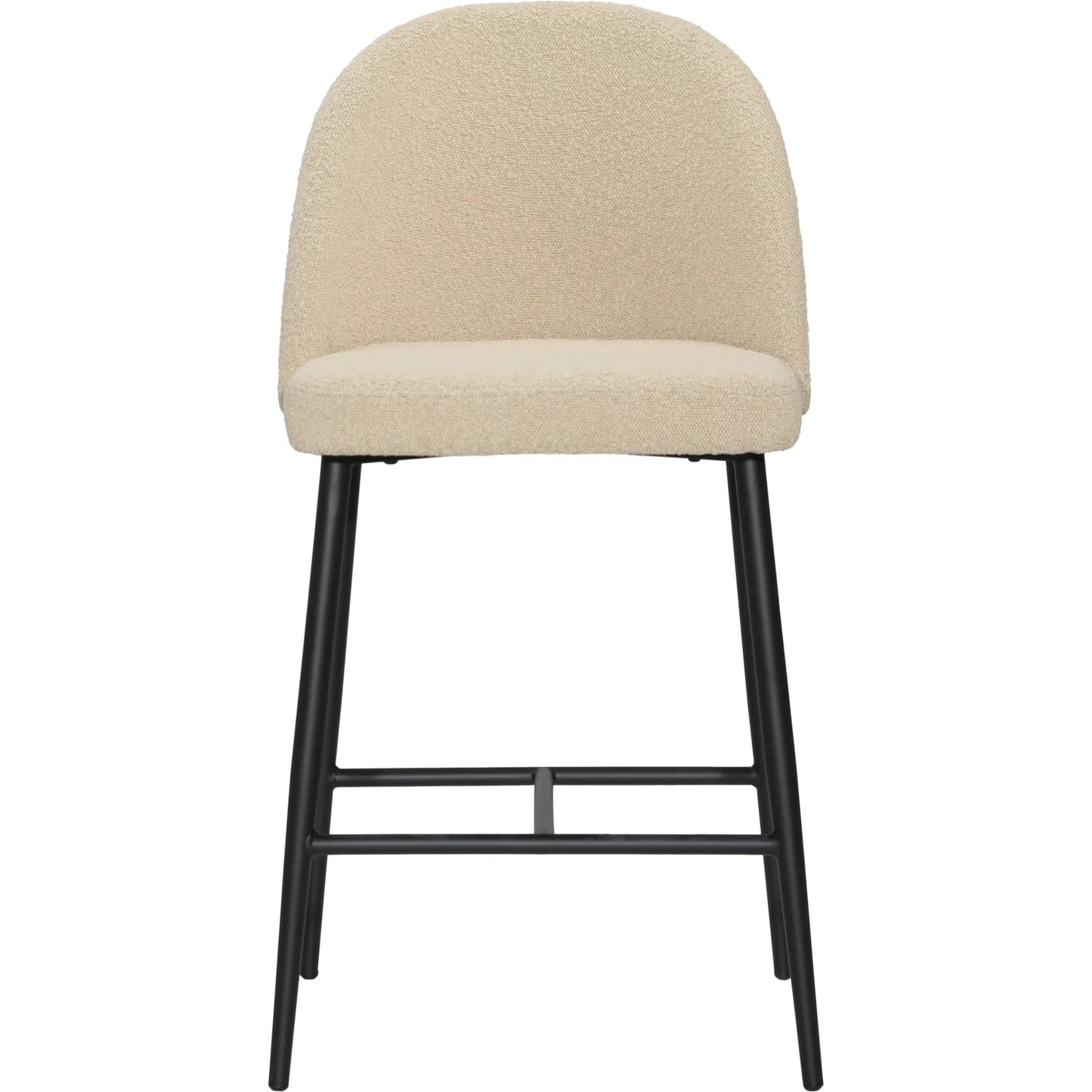 002 SI-2350545 | Additional Silo | Kristyn Counter Stool by Arch & Plane in sand, black. Made from boucle upholstery, metal in a modern style.