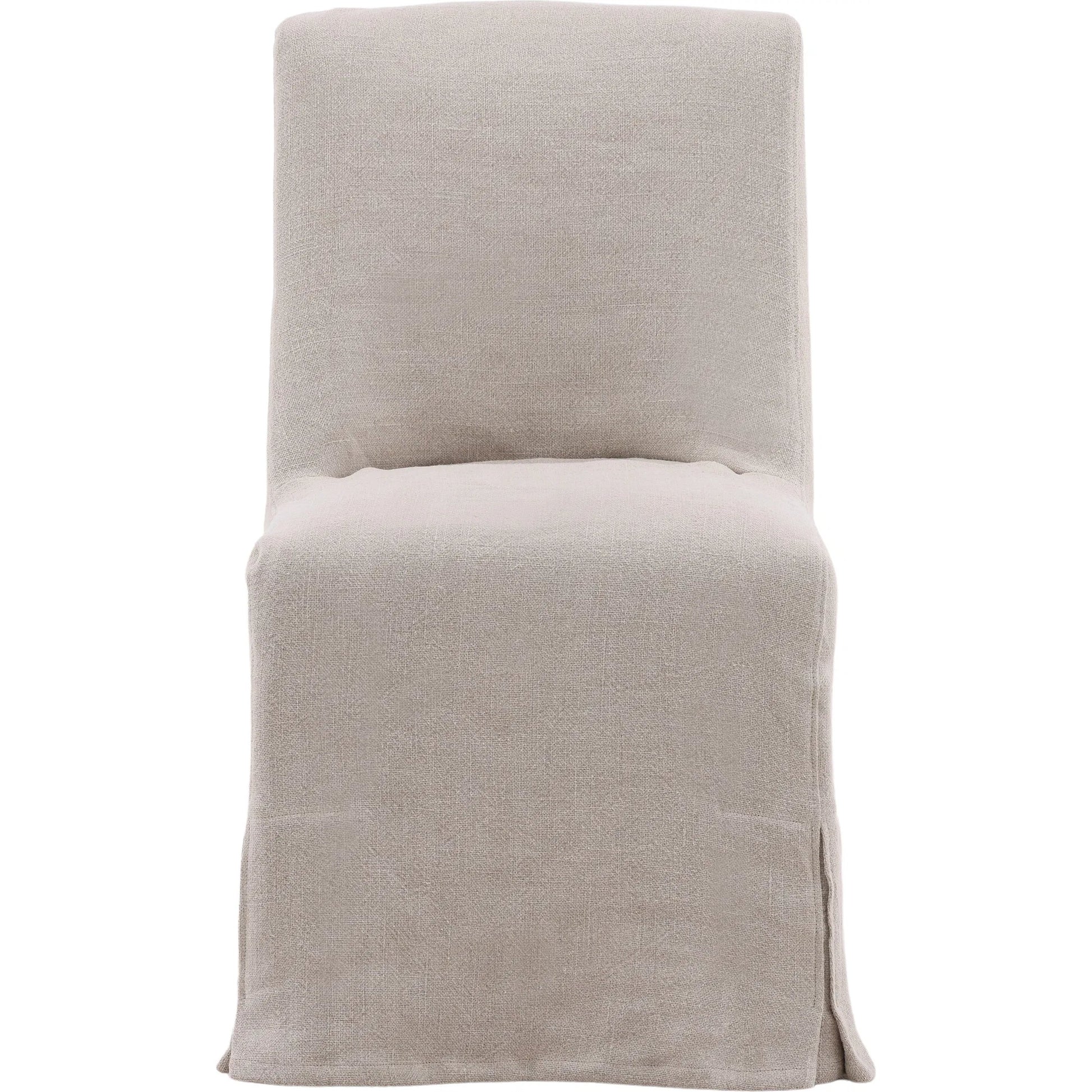 Craig Dining Chair by Arch & Plane in natural linen. Made from linen blend fabric in a unique style.