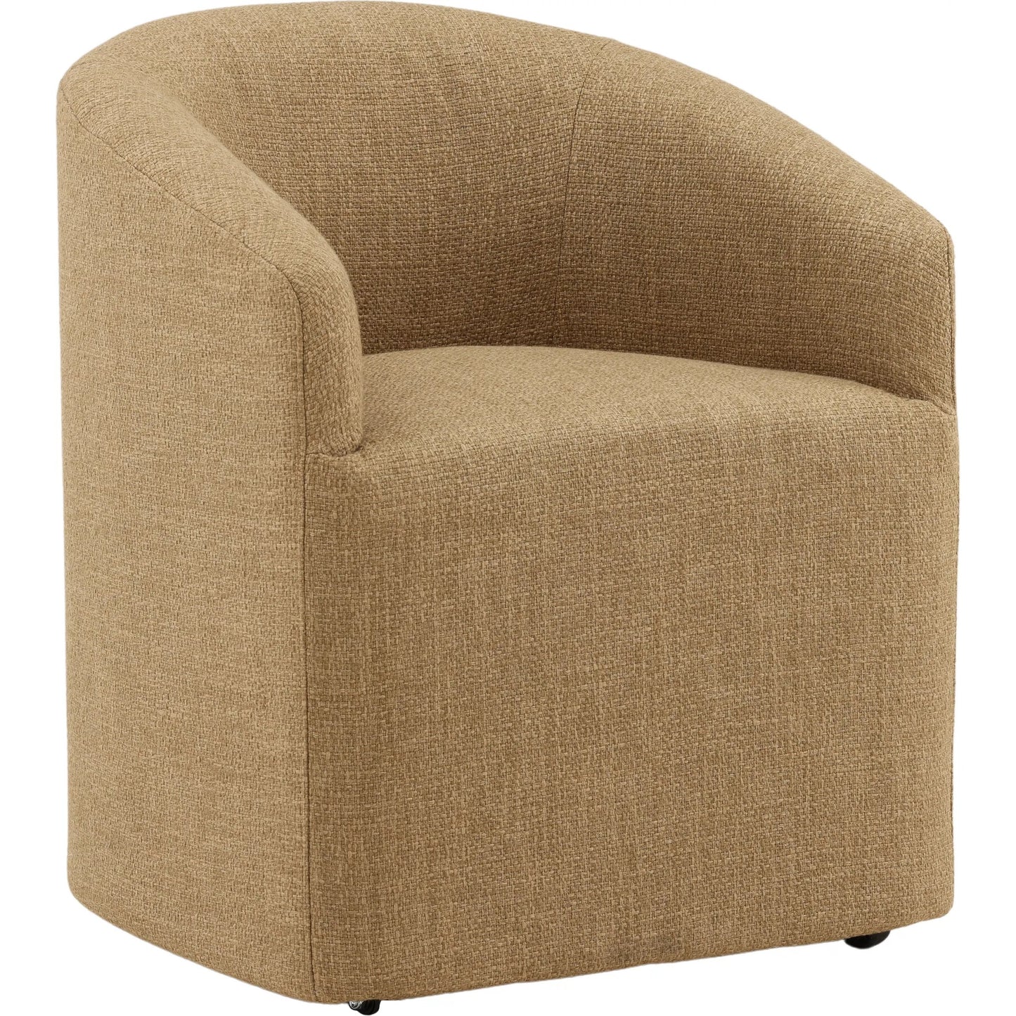 001 SI-2532795 | Primary Silo | Jefferey Dining Chair by Arch & Plane in camel. Made from basketweave fabric in a unique style.