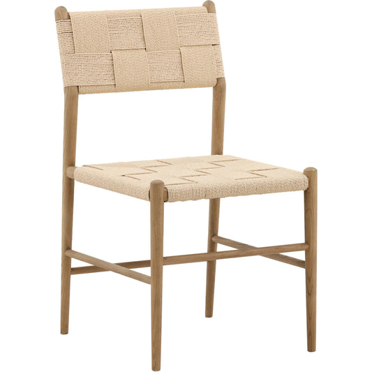 Elva Dining Chair by Arch & Plane in natural. Made from paper cord yarn, ash wood in a unique style.