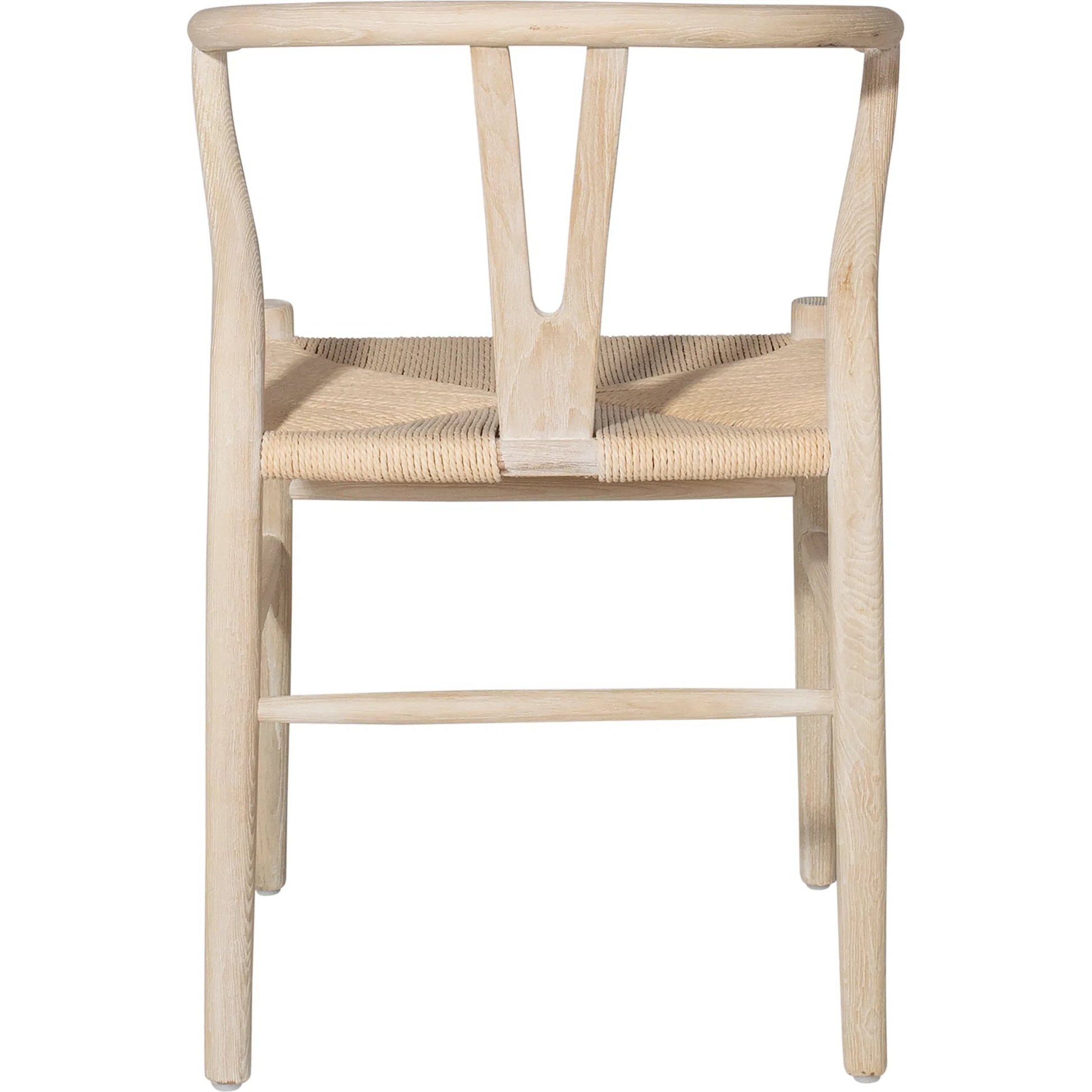 Wishbone Back Natural Oak Chair with Woven Seat by Arch & Plane in light blonde. Made from oak in a modern style.