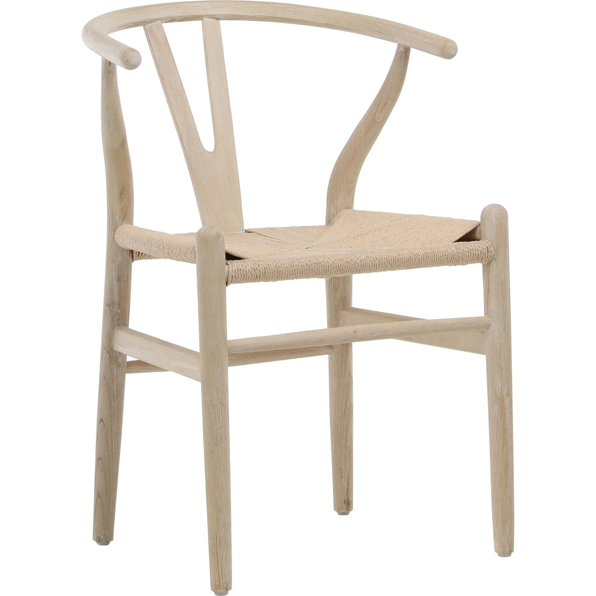 Wishbone Back Natural Oak Chair with Woven Seat by Arch & Plane in light blonde. Made from oak in a modern style.