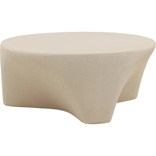 Lucius Outdoor Coffee Table by Arch & Plane in ivory. Made from lightweight concrete in a unique style.
