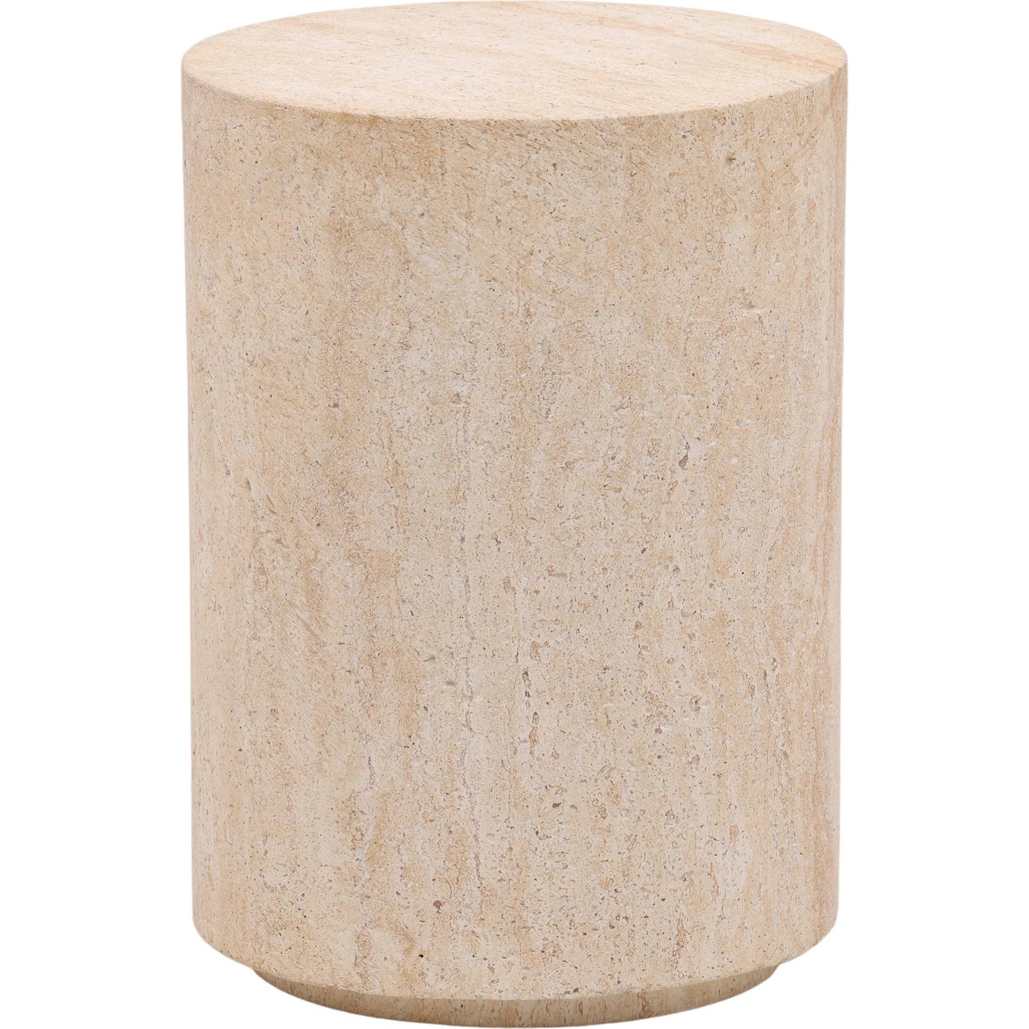 001 SI-2350551 | Primary Silo | Ramonita Outdoor End Table by Arch & Plane in faux travertine. Made from lightweight concrete in a transitional style.