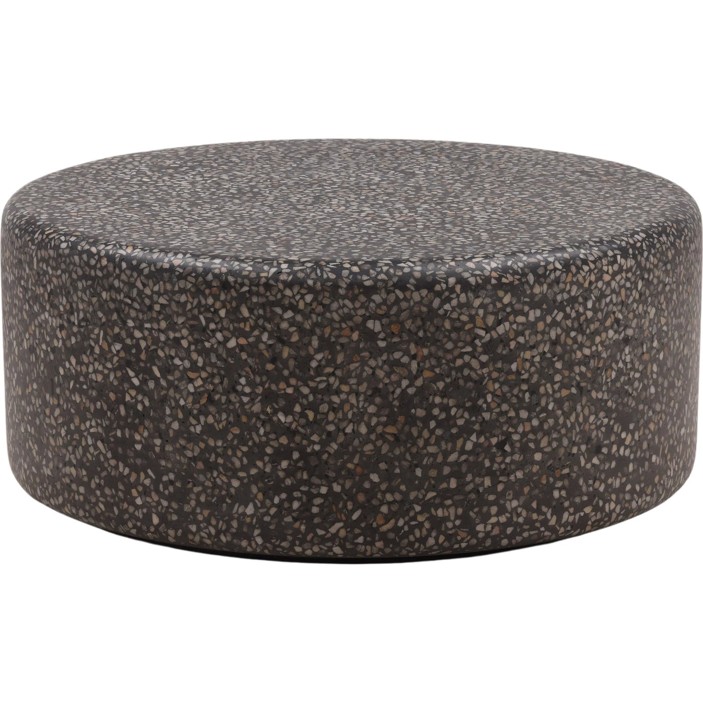 001 SI-2350556 | Primary Silo | Kia Outdoor Coffee Table by Arch & Plane in black. Made from concrete terrazzo in a modern style.