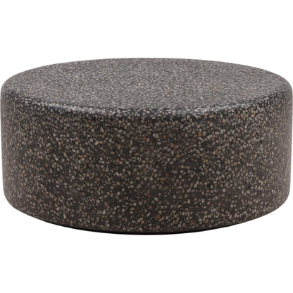 Kia Outdoor Coffee Table by Arch & Plane in black. Made from concrete terrazzo in a modern style.