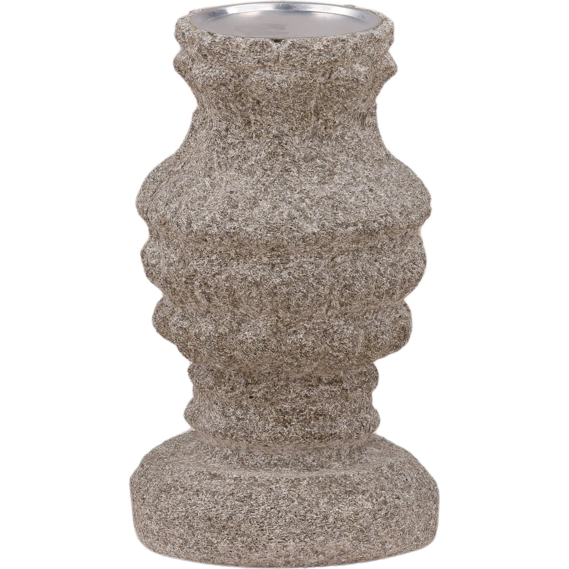 Jan Candle Holder by Arch & Plane in light grey. Made from lightweight concrete in a unique style.