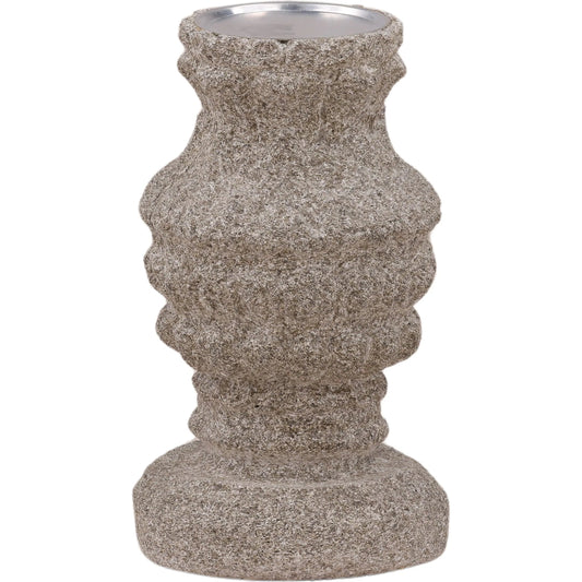 Jan Candle Holder by Arch & Plane in light grey. Made from lightweight concrete in a unique style.