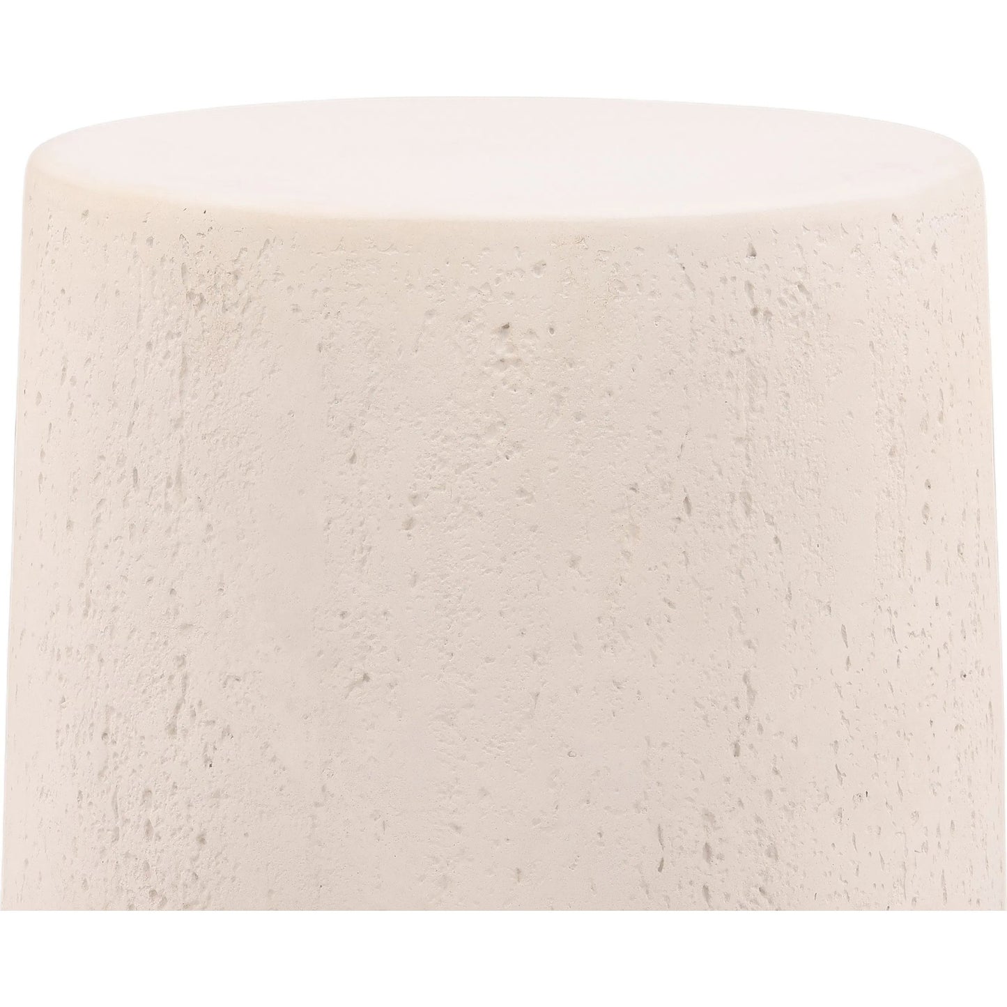 002 SI-2532802 | Closeup | Viviana Outdoor Side Table by Arch & Plane in ivory. Made from concrete in a unique style.