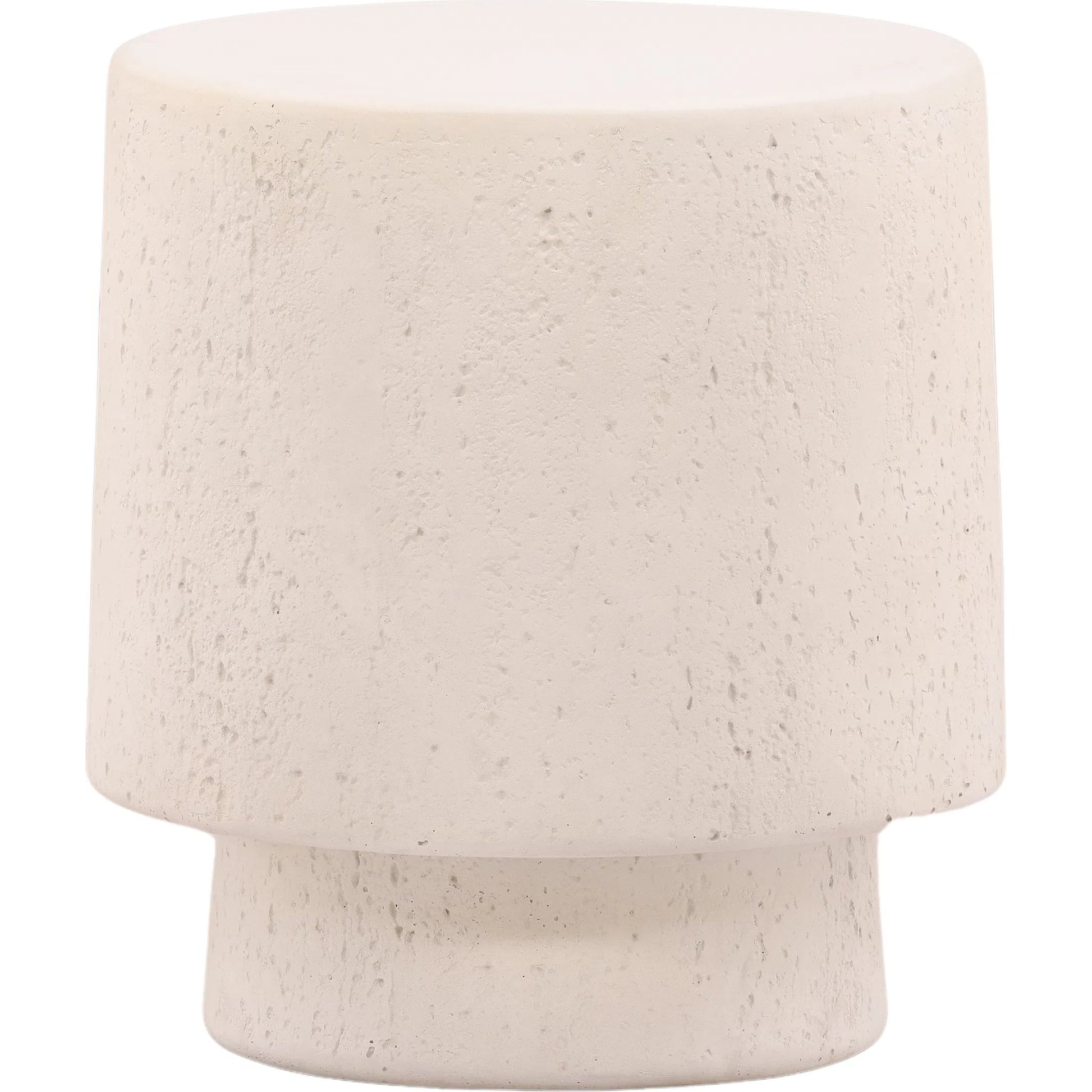 Viviana Outdoor Side Table by Arch & Plane in ivory. Made from concrete in a unique style.