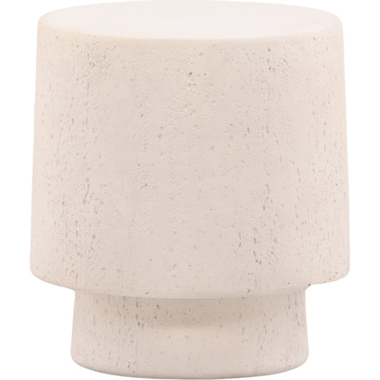 Viviana Outdoor Side Table by Arch & Plane in ivory. Made from concrete in a unique style.