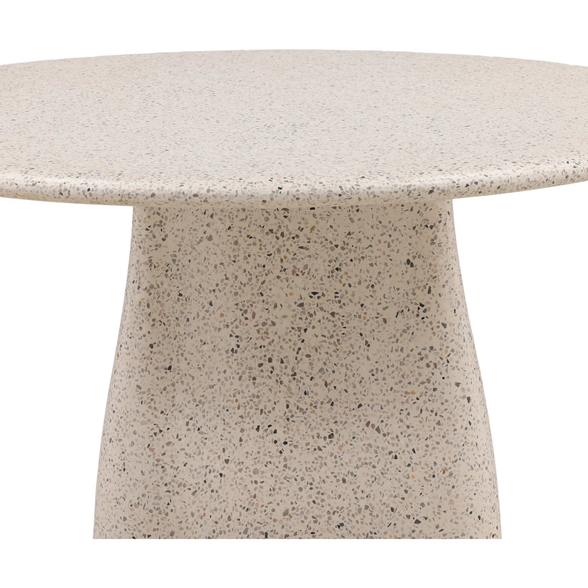 Halie Outdoor Dining Table by Arch & Plane in off white, multi-tone terrazzo. Made from terrazzo in a unique style.