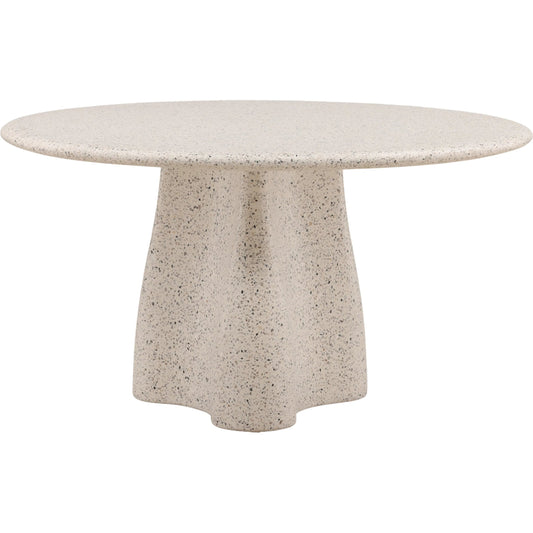 Halie Outdoor Dining Table by Arch & Plane in off white, multi-tone terrazzo. Made from terrazzo in a unique style.