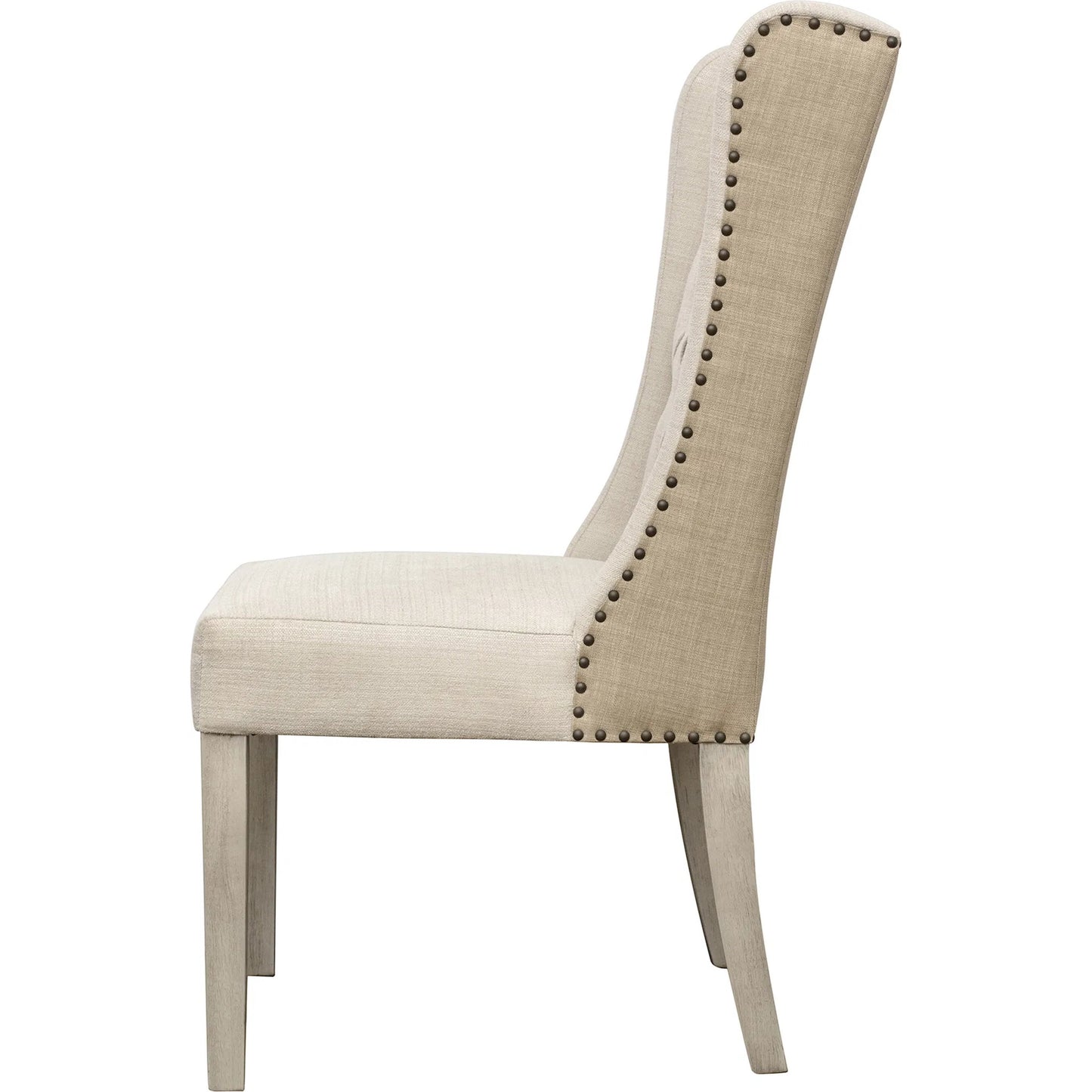 003 SI-1924370 | Additional Silo | Drucilla Oatmeal Linen and Jute Dining Chair by Arch & Plane in sand beige, medium brown and fabric. Made from linen in a traditional style.