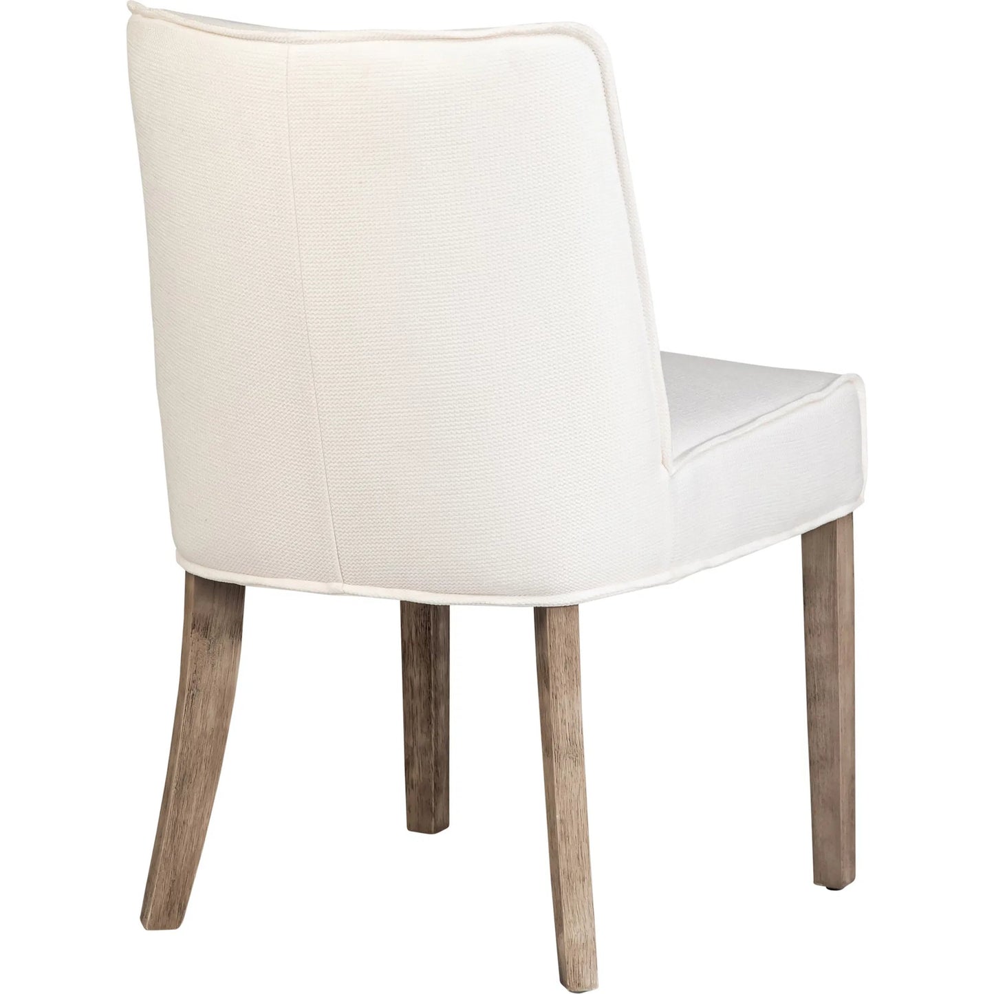 003 SI-2350569 | Additional Silo | Rosia Dining Chair by Arch & Plane in off white upholstery, grey washed wood finish. Made from linen blend upholstery, rubber wood legs in a transitional style.
