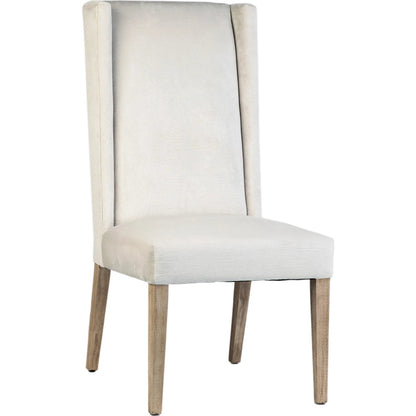 Branden Velvet Parsons Side Chair by Arch & Plane in white sand, medium brown and fabric. Made from velvet in a modern style.