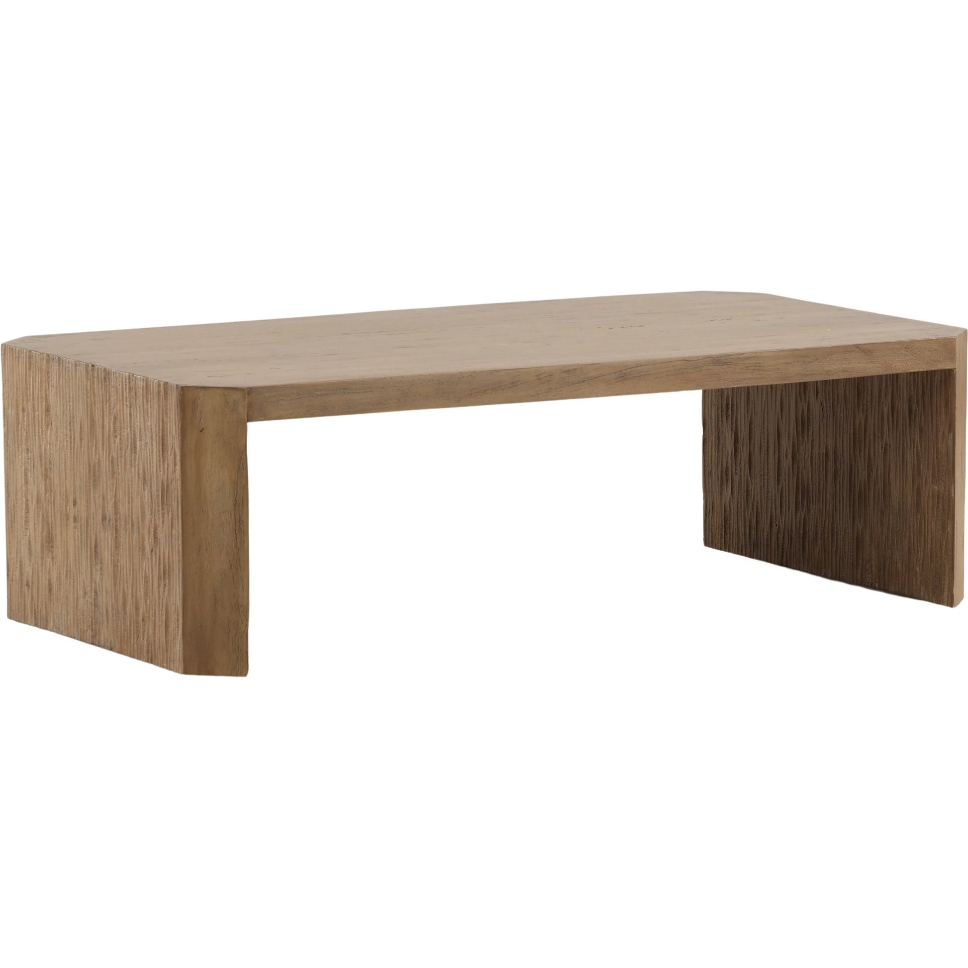 Destiny Coffee Table by Arch & Plane in natural. Made from mango wood in a transitional style.