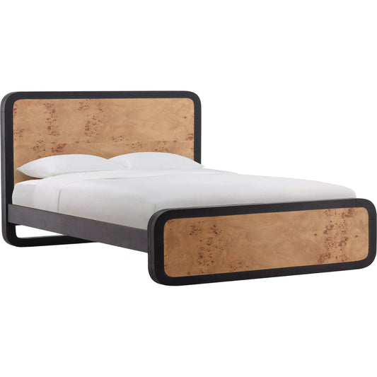 Tanya Bed by Arch & Plane in natural, black. Made from mappa burl, acacia wood in a unique style.