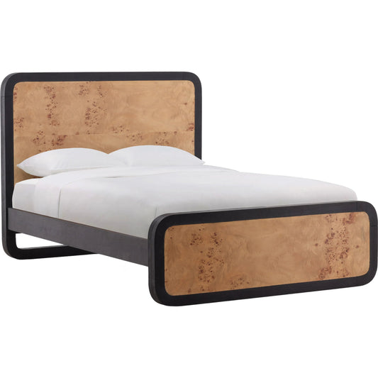 Tanya Bed by Arch & Plane in natural, black. Made from mappa burl, acacia wood in a unique style.