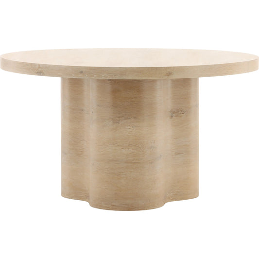 Kyrell Dining Table by Arch & Plane in light natural. Made from oak veneer in a unique style.