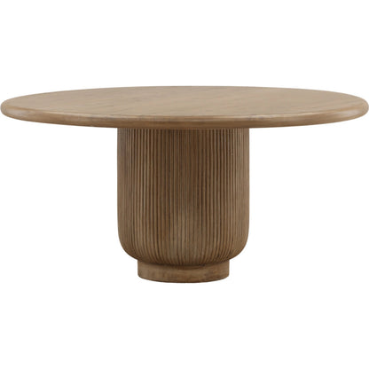 Stefanie Dining Table by Arch & Plane in natural. Made from mango wood in a transitional style.