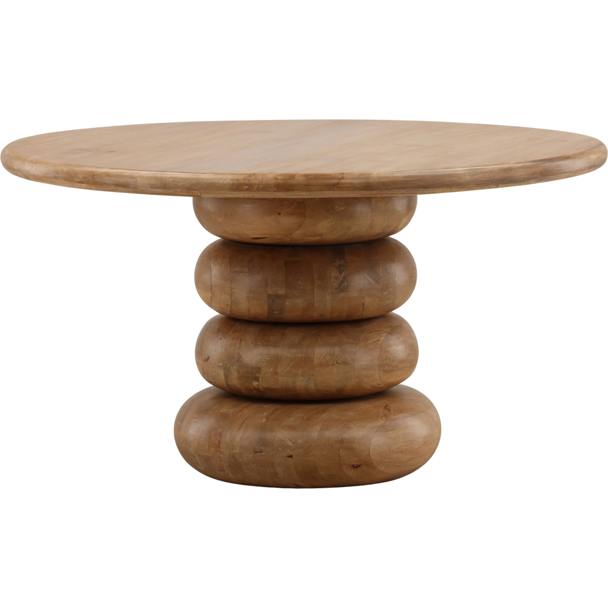 Shameka Dining Table by Arch & Plane in natural. Made from mango wood in a unique style.