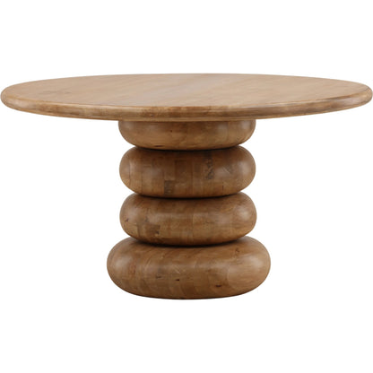 Shameka Dining Table by Arch & Plane in natural. Made from mango wood in a unique style.