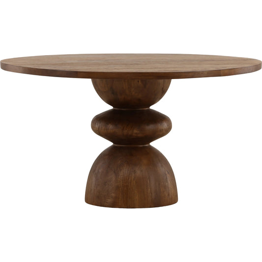 Karlene Dining Table by Arch & Plane in brown. Made from mango wood in a unique style.