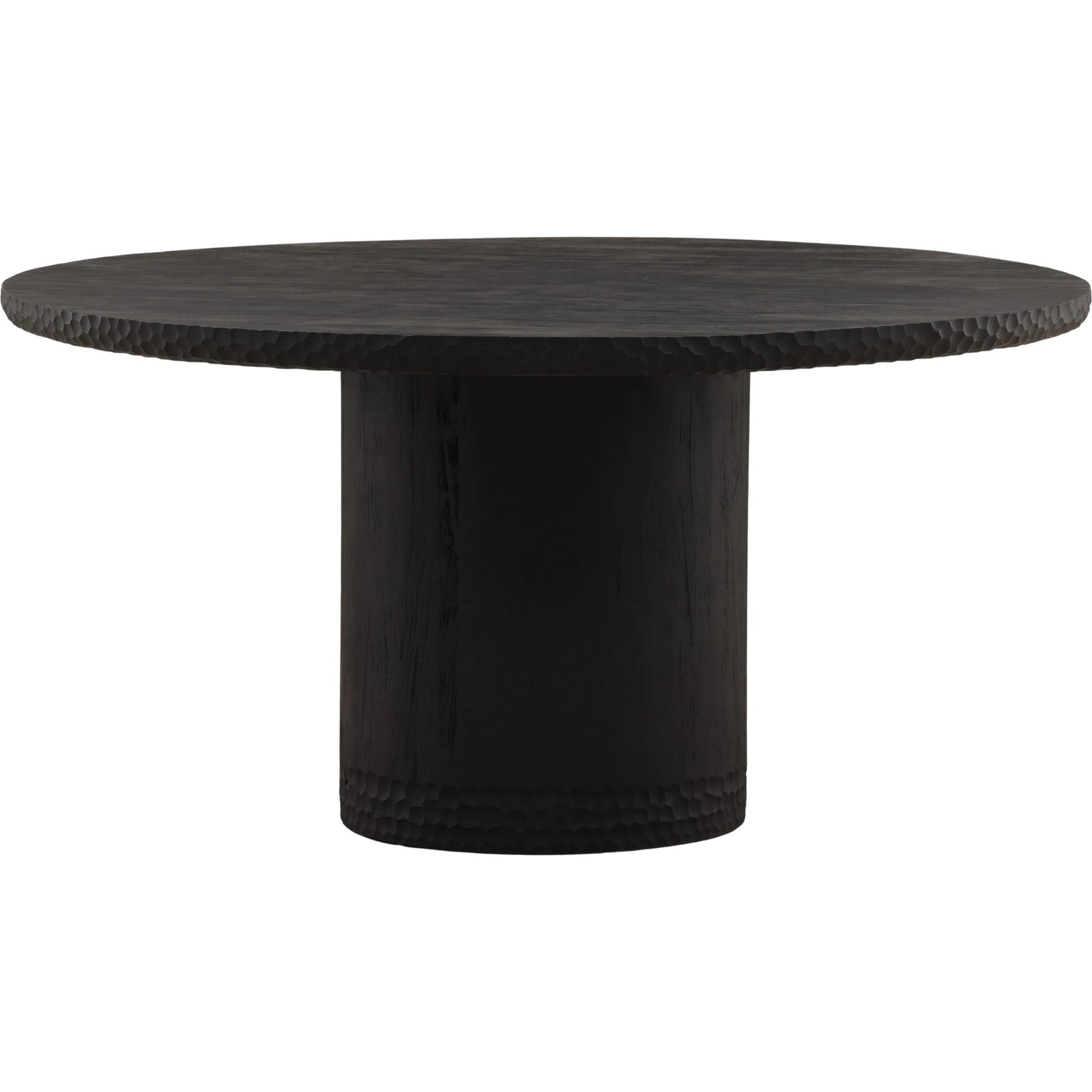 Camryn Dining Table by Arch & Plane in black. Made from mango wood in a unique style.