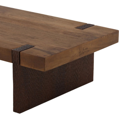 Elsie Coffee Table by Arch & Plane in brown. Made from mango wood in a unique style.