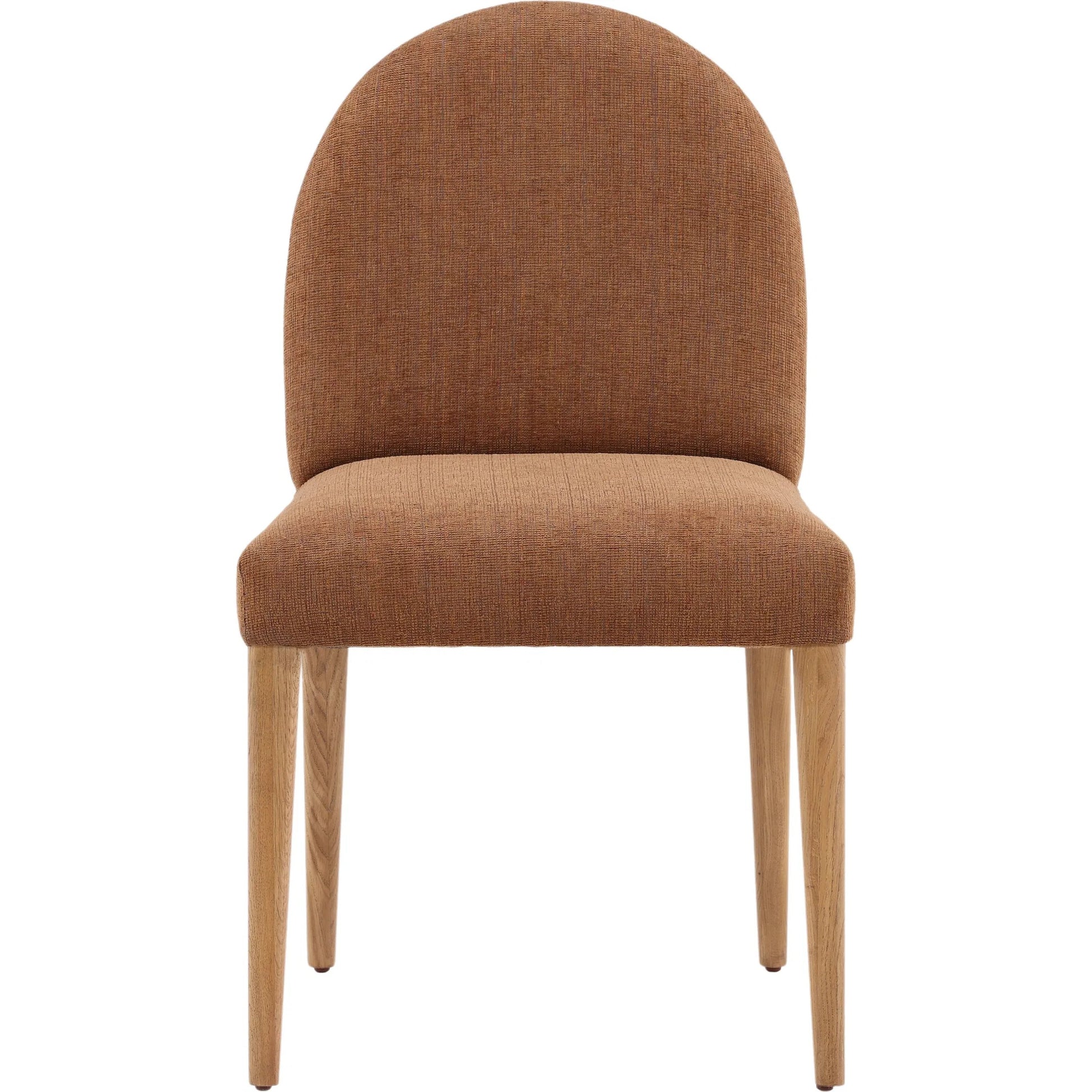 Otho Dining Chair (Set of 2) by Arch & Plane in brown. Made from chenille fabric, solid oak wood in a transitional style.