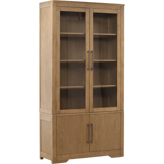 Delacruz Cabinet by Arch & Plane in natural. Made from rubber wood, oak veneer in a unique style.