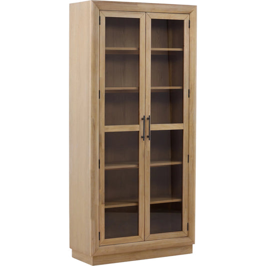 Brier Cabinet by Arch & Plane in natural. Made from rubber wood, oak veneer in a unique style.