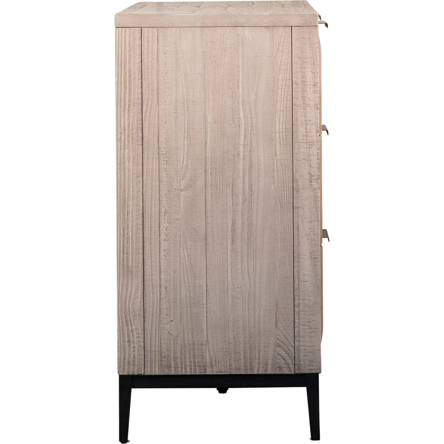 002 SI-2075359 | Additional Silo | Knightley Carved Reclaimed Wood Dresser by Arch & Plane in grey, brown and light grey wash seal finish, antique gunmetal finish. Made from pine wood, veneer, metal in a modern style.