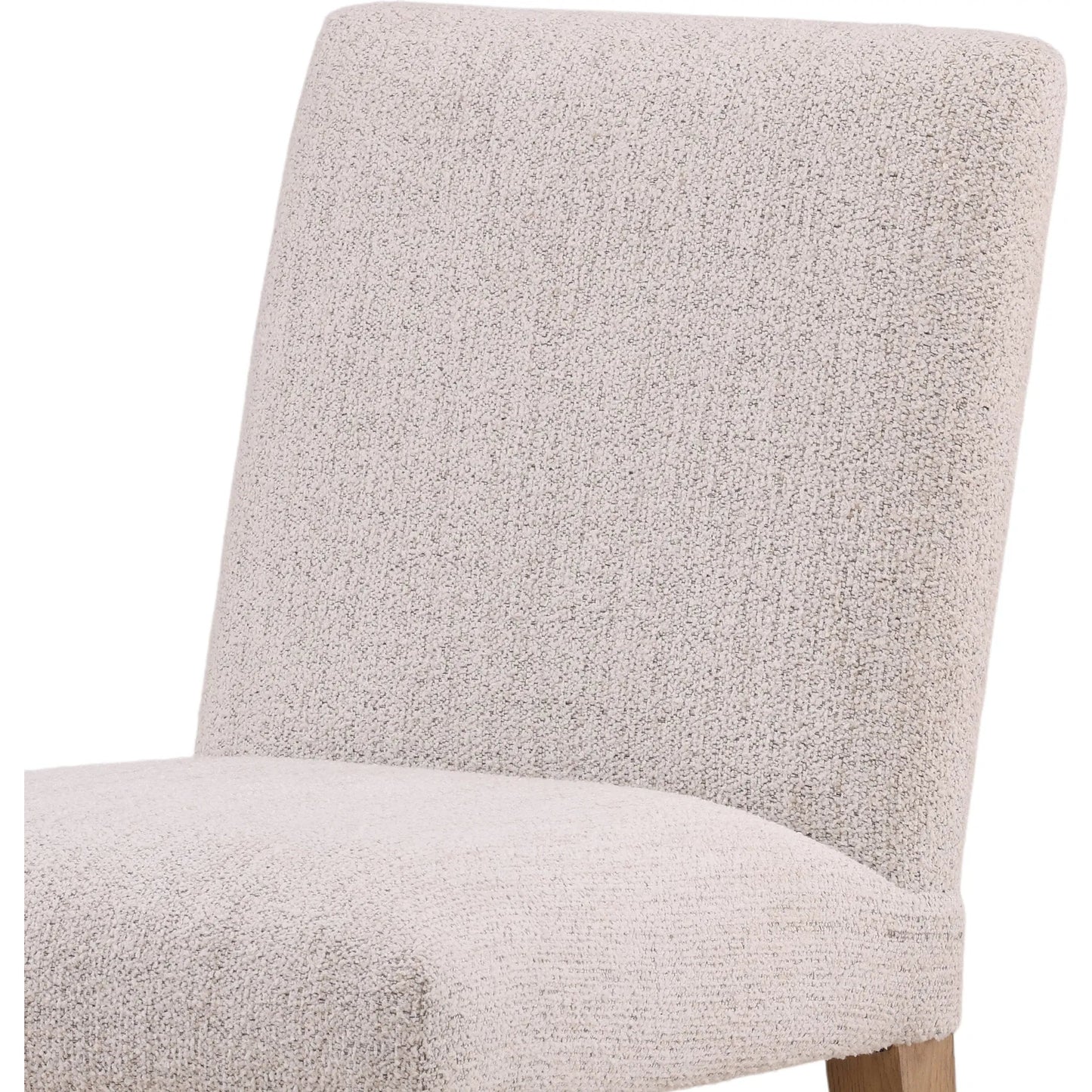 006 SI-2532823 | Closeup | Ruben Dining Chair (Set of 2) by Arch & Plane in taupe, natural. Made from boucle fabric, oak wood in a unique style.