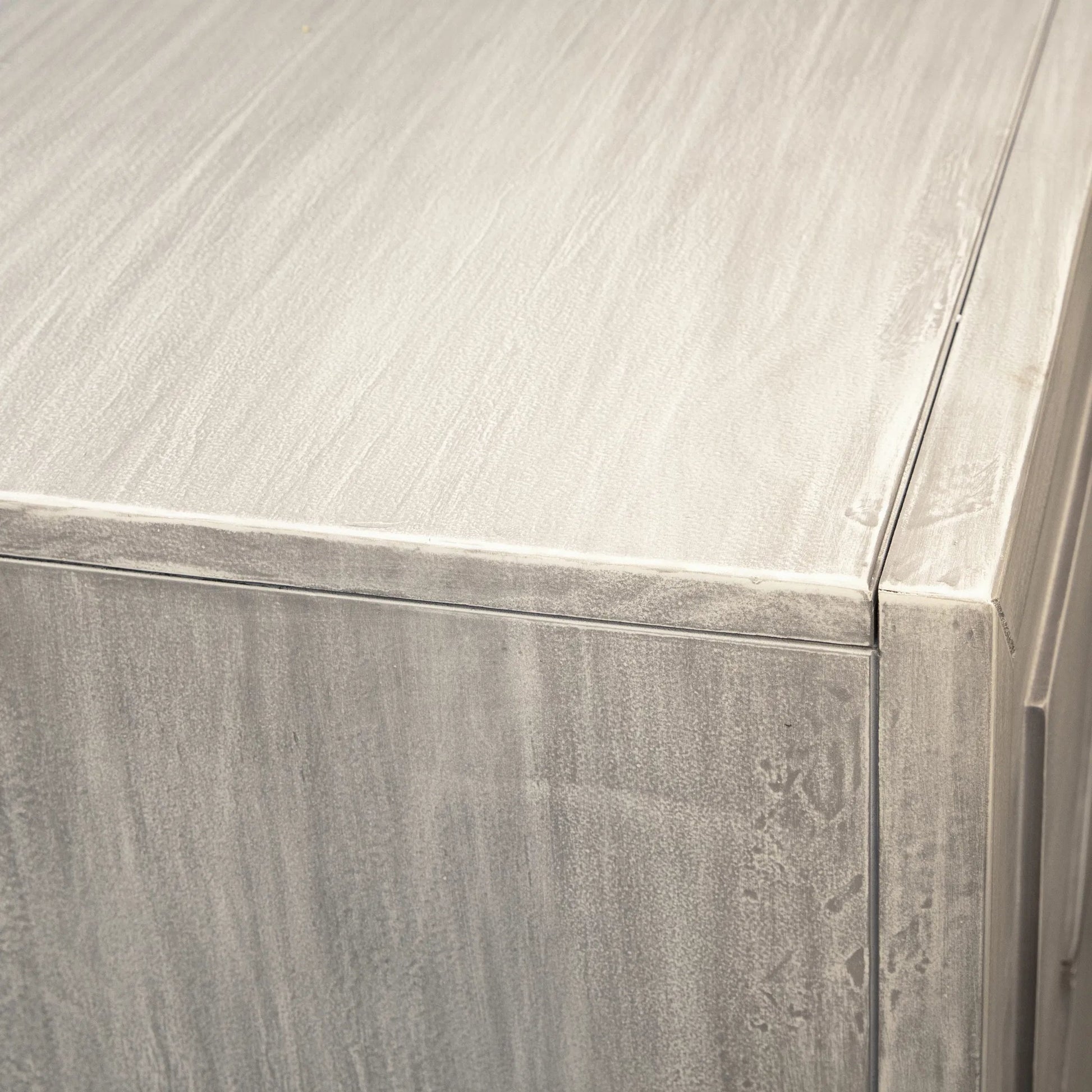 Theia Dresser by Arch & Plane in white, grey and light grey wash finish. Made from pine wood in a modern style.