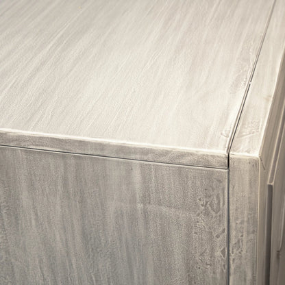Theia Dresser by Arch & Plane in white, grey and light grey wash finish. Made from pine wood in a modern style.