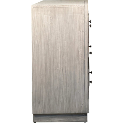 Theia Dresser by Arch & Plane in white, grey and light grey wash finish. Made from pine wood in a modern style.