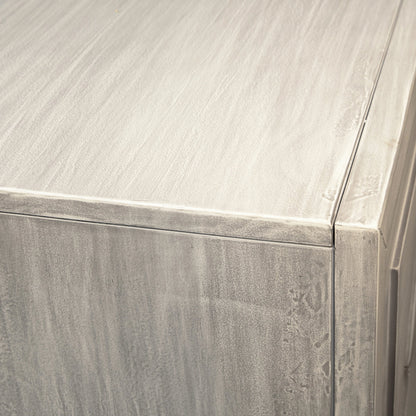 Theia Dresser by Arch & Plane in white, grey and light grey wash finish. Made from pine wood in a modern style.