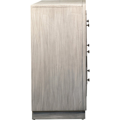 Theia Dresser by Arch & Plane in white, grey and light grey wash finish. Made from pine wood in a modern style.
