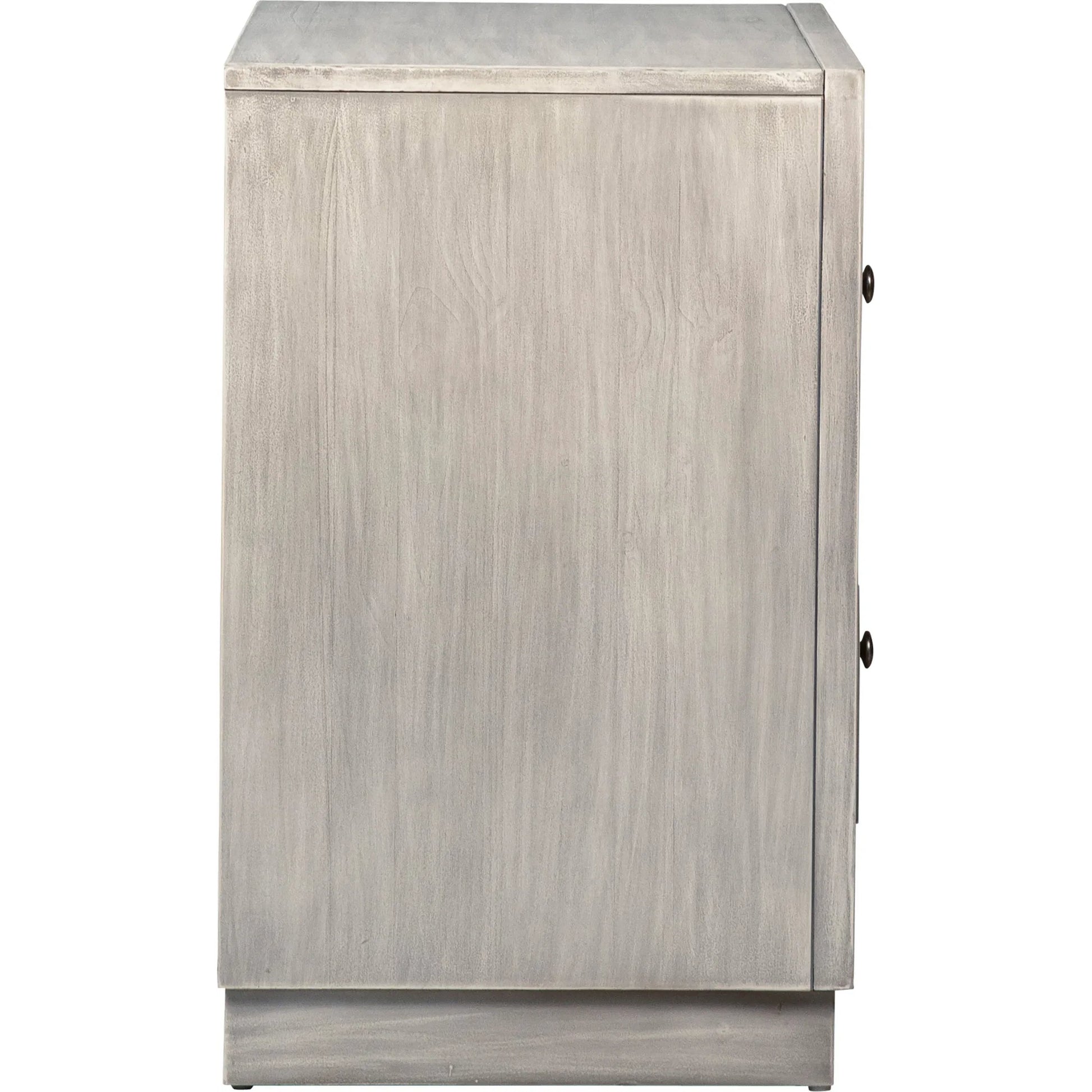 Artemis Light Grey Nightstand by Arch & Plane in white, grey and light grey wash finish. Made from pine wood in a modern style.