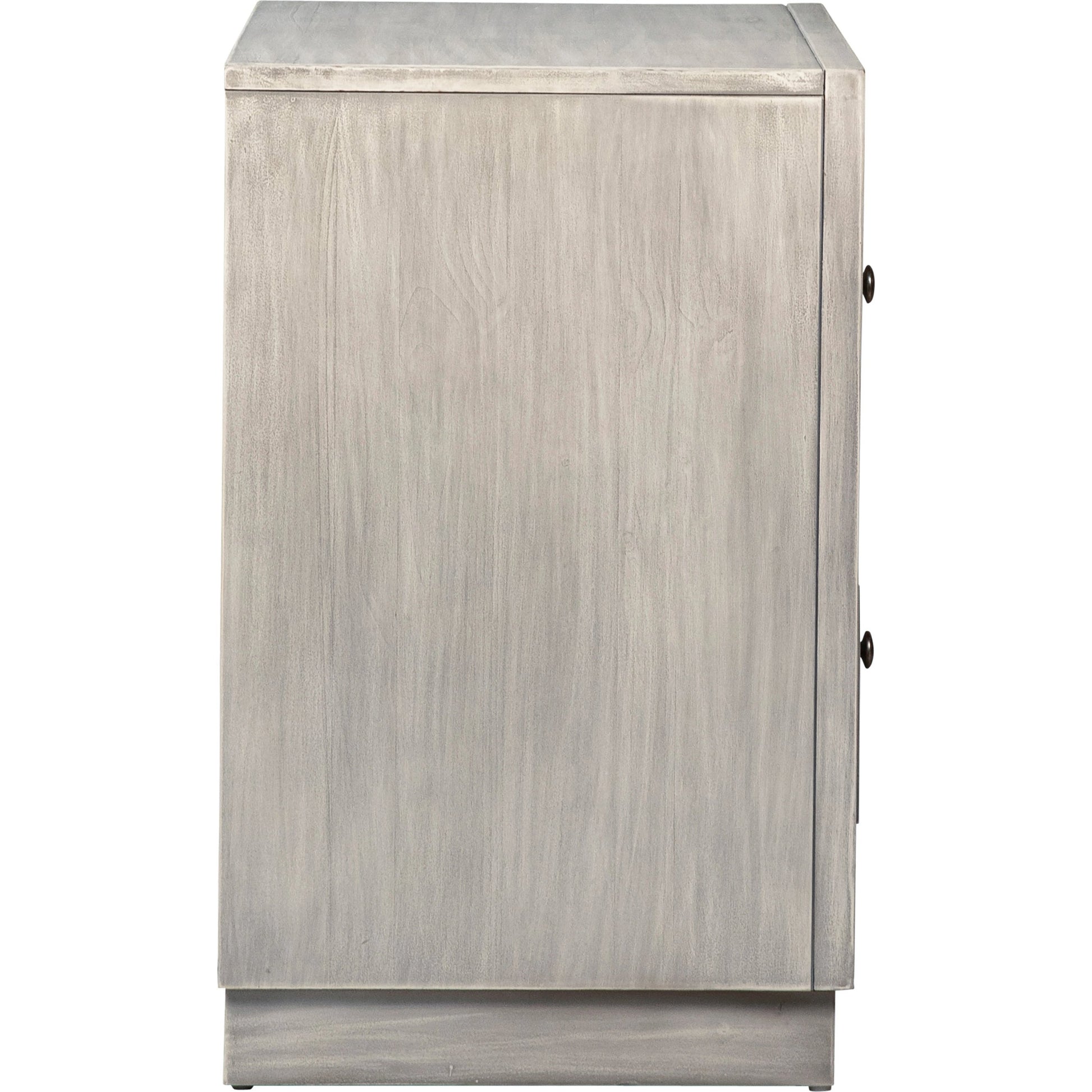 Artemis Light Grey Nightstand by Arch & Plane in white, grey and light grey wash finish. Made from pine wood in a modern style.