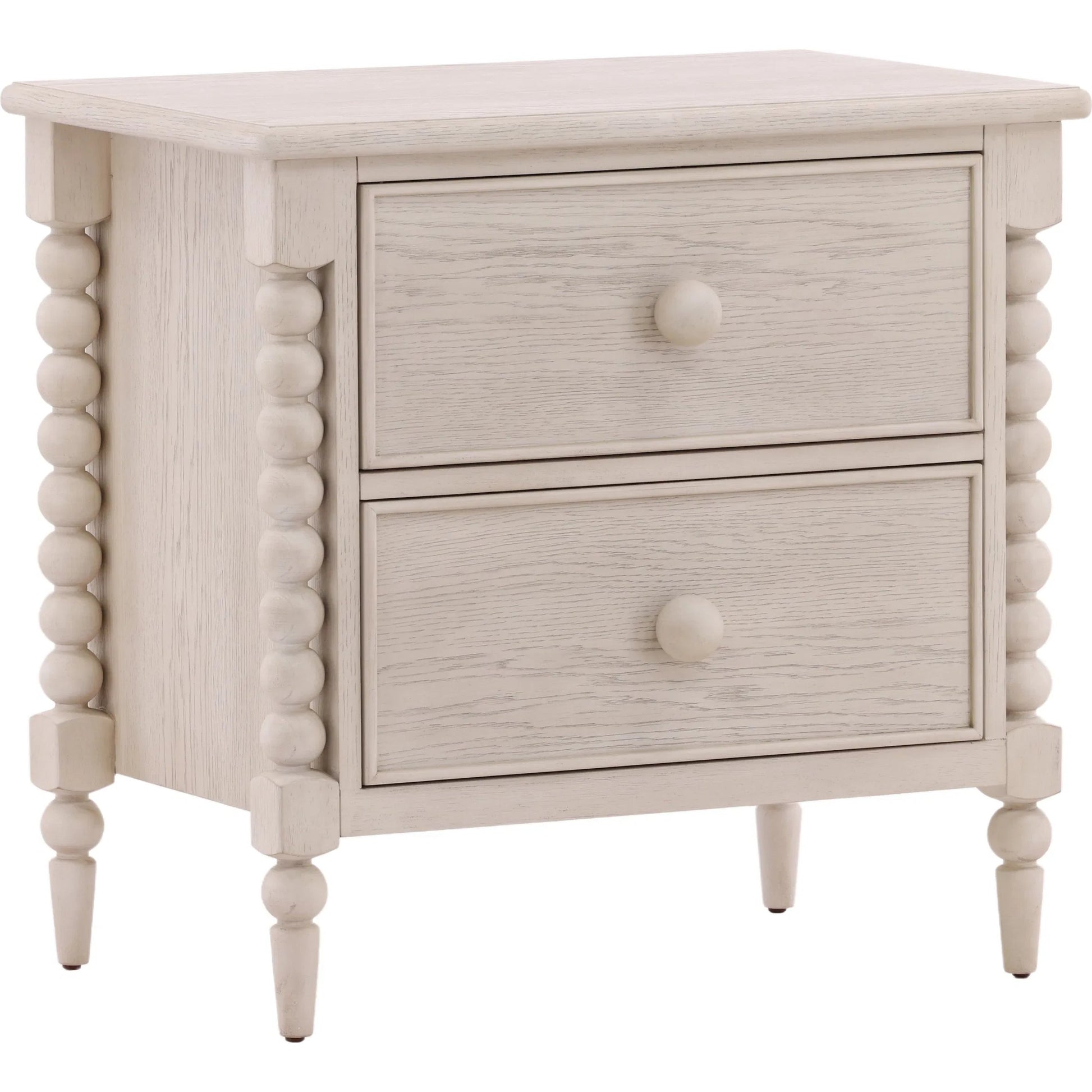 Marcellina Nightstand by Arch & Plane in natural. Made from rubber wood, oak veneer in a transitional style.