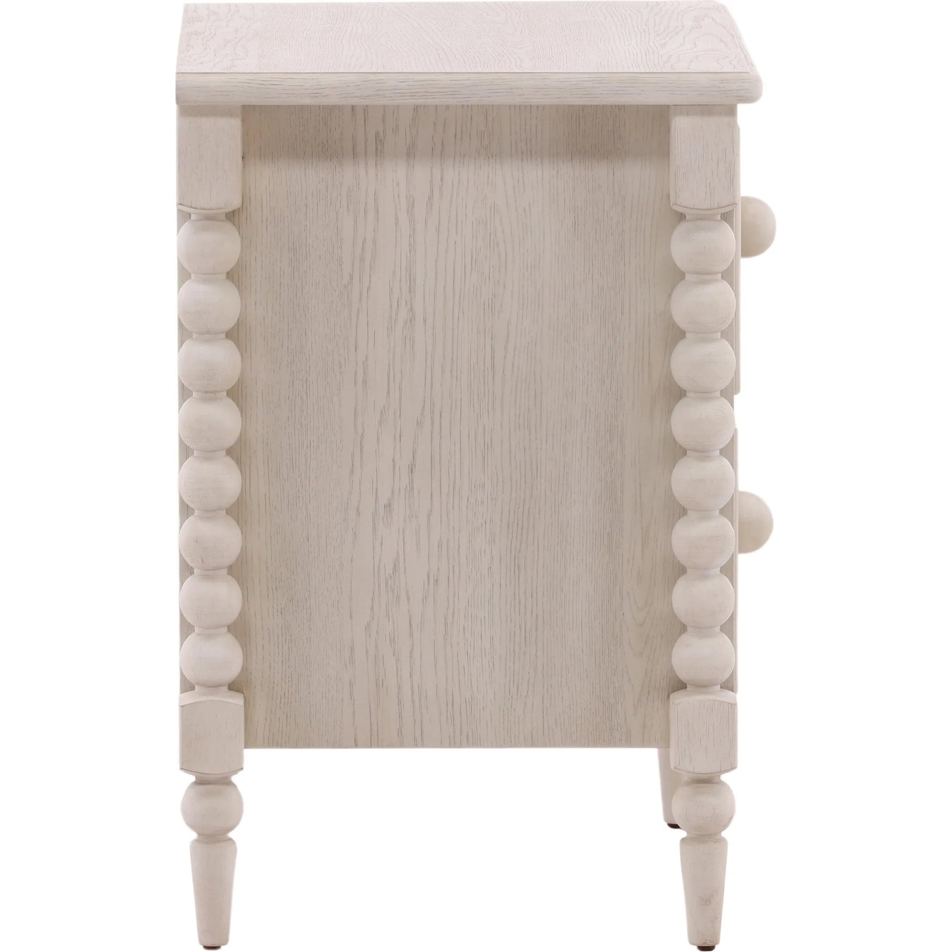 Marcellina Nightstand by Arch & Plane in natural. Made from rubber wood, oak veneer in a transitional style.
