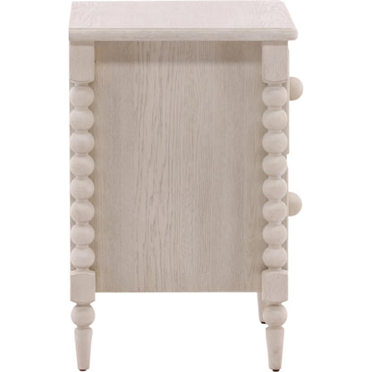 Marcellina Nightstand by Arch & Plane in natural. Made from rubber wood, oak veneer in a transitional style.