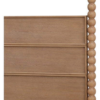 Antionette Bed by Arch & Plane in natural. Made from rubber wood, oak veneer in a unique style.