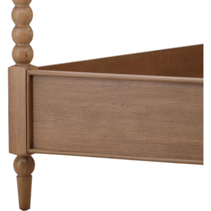 Antionette Bed by Arch & Plane in natural. Made from rubber wood, oak veneer in a unique style.