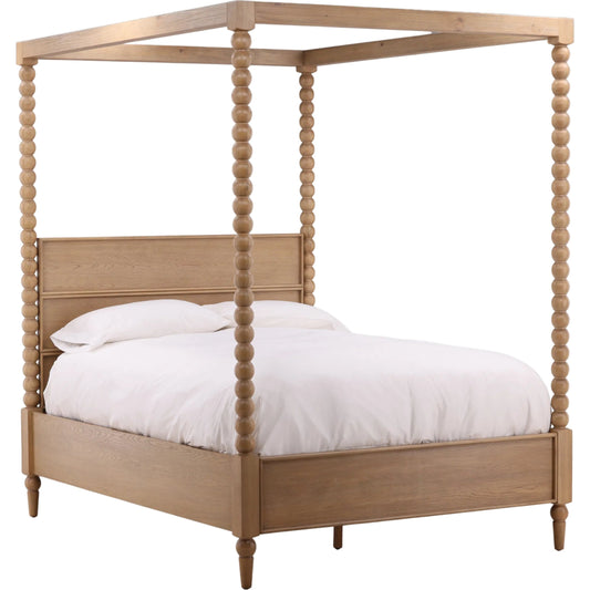 Antionette Bed by Arch & Plane in natural. Made from rubber wood, oak veneer in a unique style.